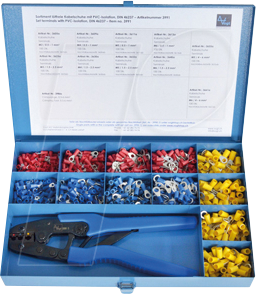 VT SORT 3991 - Sortiment Kabelschuhe isoliert, 0,5 - 6,0 mm², 1001-teilig von VOGT AG