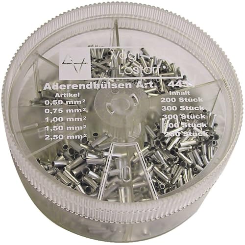 Vogt Verbindungstechnik 625388 Sortiment Einzelendhülsen 0,50 mm² 2,50 mm² Metall 500 St Vogt Verbindungstechnik 625388 Sortiment Einzelendhülsen 0,50 mm² 2,50 mm² Metall 500 St von VOGT VERBINDUNGSTECHNIK