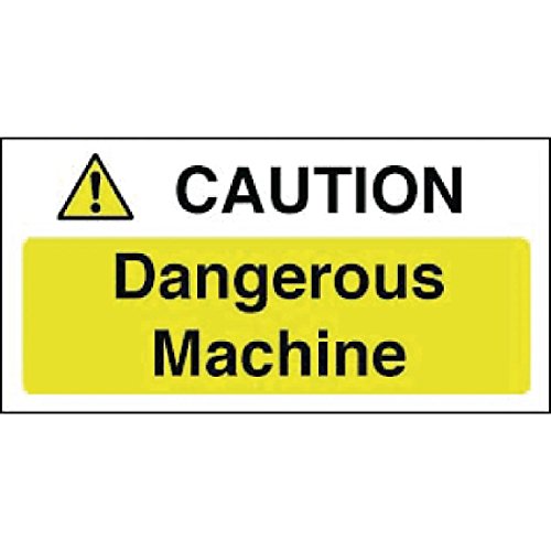 Schild „Caution Dangerous Machine“, Sicherheitshinweisschild, Wandposter, 100 x 200 mm von VOGUE