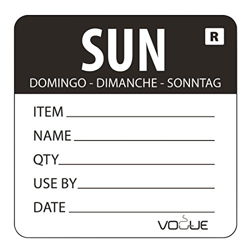 Sonntag Tag der Woche Label Sunday - Schwarz von VOGUE