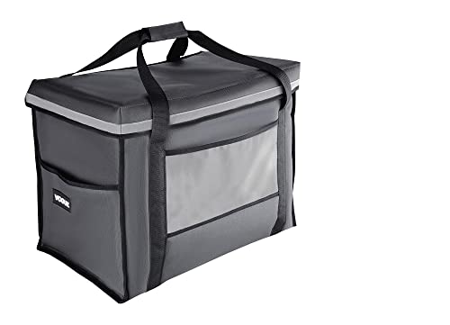 Vogue Heißes Kaltes Essen zum Mitnehmen Große Thermisch Isolierte Faltbare Lieferung Catering Tasche | Grau | 540 x 360 x 430mm | FR226 von VOGUE