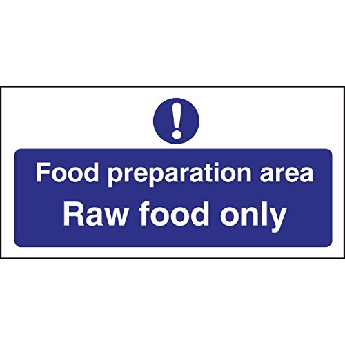 Vorbereitung Bereich Raw Food nur Schild Hinweis Sicherheit Poster 100 x 200 mm von VOGUE