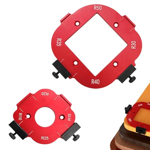 2 Stück Eckradius-Frässchablonen, 4-in-1 Radius Schnellvorrichtung für Holzbearbeitung, R10 R15 R20 R25 R30 R35 R40 R50, Radius Jig Router Schablonen, Oberfräse Zubehör für DIY-Projekte 2 Stück Eckradius-Frässchablonen, 4-in-1 Radius Schnellvorrichtung für Holzbearbeitung, R10 R15 R20 R25 R30 R35 R40 R50, Radius Jig Router Schablonen, Oberfräse Zubehör für DIY-Projekte von VOHESEA
