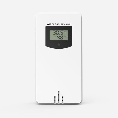 Außensensor der 3378QX Wetterstation, Anzeige von Außentemperatur und Luftfeuchtigkeit, maximale Übertragungsreichweite 60 Meter, zur Überwachung der Außentemperatur an der Wand/Traufe/Garten Außensensor der 3378QX Wetterstation, Anzeige von Außentemperatur und Luftfeuchtigkeit, maximale Übertragungsreichweite 60 Meter, zur Überwachung der Außentemperatur an der Wand/Traufe/Garten von VOKSUN