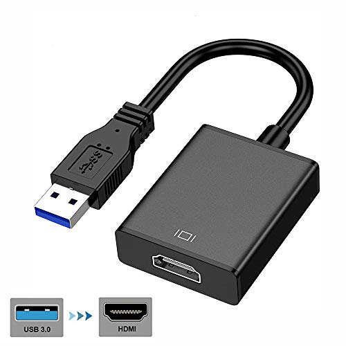 1080P USB C HDMI-Kabel, HDMI USB, USB 3.0/2.0 auf HDMI Full HD Video Audio Multi Monitor Adapter für PC Laptop Projektor HDTV kompatibel mit Windows XP 7/8/8.1/10 von VOKY