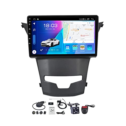 Android 11 Autoradio 2 DIN mit Bluetooth 5.0 Freisprecheinrichtung für SsangYong Korando Actyon 2013-2017 mit Car-play Android Auto, 9 Zoll screen FM AM RDS DAB+ Radio/Rückfahrkamera ( Size : M500S ) von VOLEMI