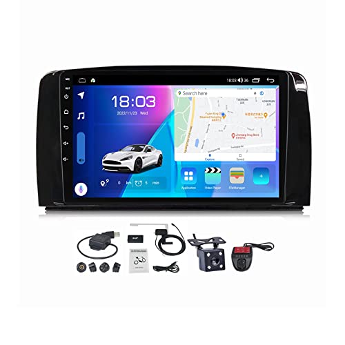 Android 11 Autoradio 2 Din Navigation system für Mercedes Benz R-Class W251 R280 2005-2017 mit 9 Zoll Screen BT/CarPlay Android Auto/FM RDS DAB+ Radio/Lenkradsteuerung/Rückfahrkamera ( Size : M300S ) von VOLEMI