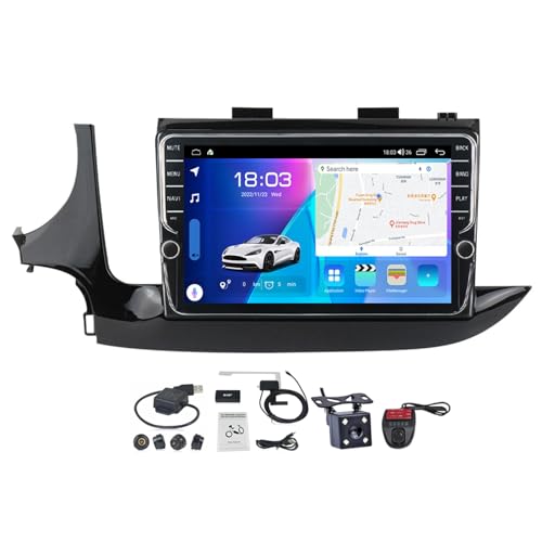 Android 11 Autoradio 2 Din Navigation system für Opel Mokka X Vauxhall 2016-2019 mit 9 Zoll Screen Mirror Link/CarPlay Android Auto/FM RDS DAB+ Radio/Lenkradsteuerung/Rückfahrkamera ( Size : K600S ) von VOLEMI