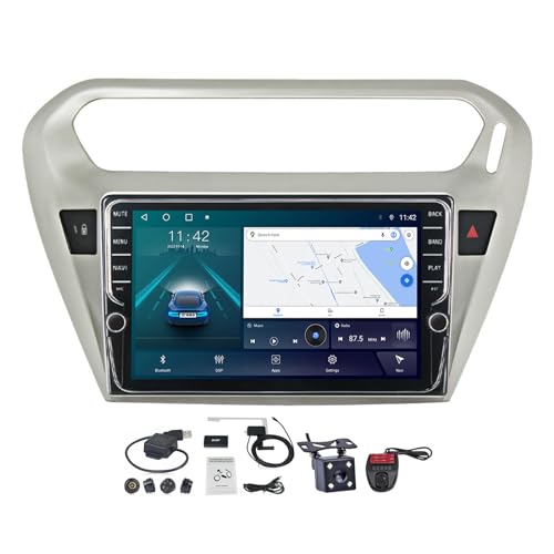 Android 11 Autoradio 2 Din Stereo mit Bluetooth für Peugeot 301/Citroen C-Elysee 2012-2016 mit Screen 9 Zoll Carplay Android Auto/FM RDS DAB+ Radio/SWC/DSP MP5 Player/Backup Camera ( Size : K300S ) von VOLEMI