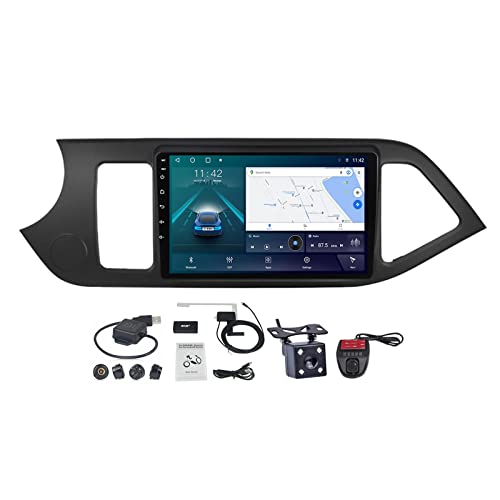 Android 11 Autoradio Stereo für Kia Morning 2 picanto 2011-2017, 9 Zoll Auto Radio Touch Display mit Carplay Android Auto/Bluetooth/FM RDS DAB+/Lenkradsteuerung/GPS + Rückfahrkamera ( Size : M300S ) von VOLEMI