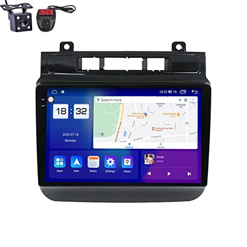 Android 12 Autoradio Stereo für Volkswagen Touareg FL NF 2010-2018 9/9.5'' Touchscreen unterstützt GPS-Navigation Carplay Android Auto BT 5.1 Dolby DTS RDS Radio Voice Control ( Size : M6Pro 8+256 GB von VOLEMI