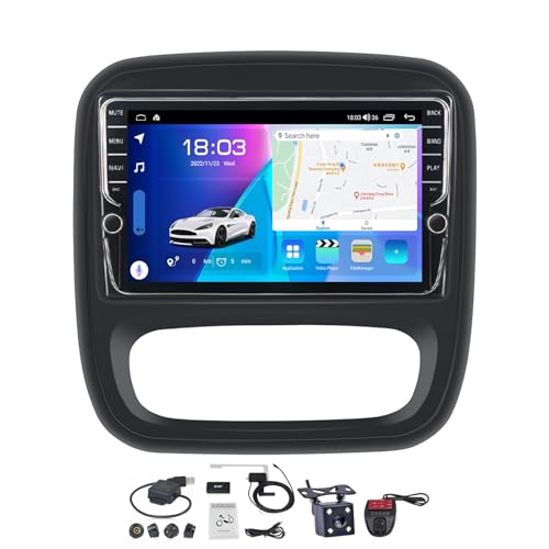 Kompatibel mit Autoradio GPS Navigation für Renault Trafic 3/Opel Vivaro B 2014-2021 mit 9 Zoll Display, Unterstützt Carplay Android Auto Bluetooth FM RDS Radio Lenkradsteuerung (Size : K600S) von VOLEMI