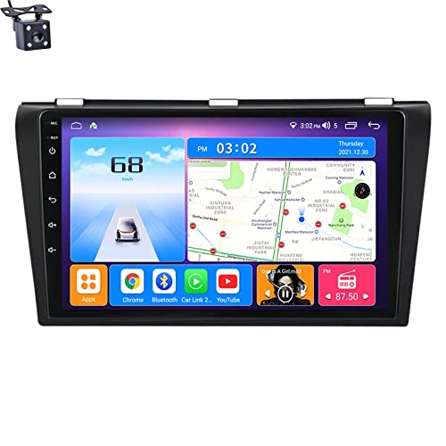 VOLEMI Android 12 Autoradio Double Din für Mazda 3 BK 2003-2009 9/9.5-Zoll Touchscreen unterstützt GPS Navigation FM RDS Radio Carplay Android Auto BT 5.1 Lenkradsteuerung (Size : M500S) von VOLEMI
