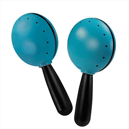 Voggenreiter Hi-Lo Maracas Shaker Percussion Rhythmus Instrument für klaren und kräftigen Klang (integrierte Stoßdämpfer, besonders robust, 20 x 10 cm), Blau/Schwarz von VOLT by Voggenreiter