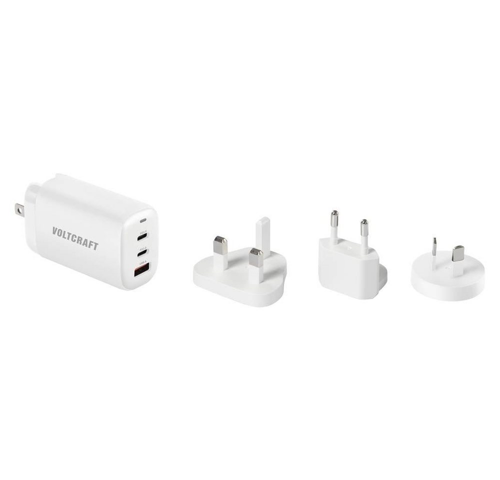 VOLTCRAFT 65 W USB-Reiselader GaN Reiseadapter, USB Power Delivery (USB-PD), mit Europa-Adapter, mit UK-Adapter von VOLTCRAFT