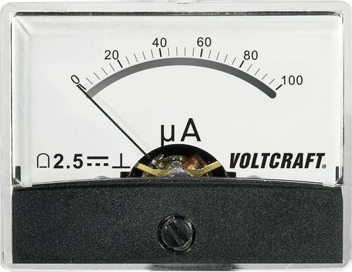 VOLTCRAFT AM-60X46/100µA/DC AM-60X46/100µA/DC Einbau-Messgerät AM-60X46/100µA/DC 100 µA Drehspule von VOLTCRAFT