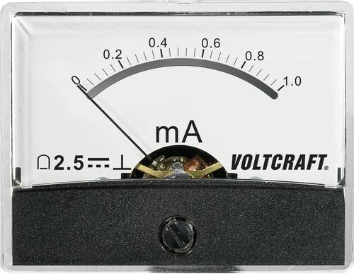 VOLTCRAFT AM-60X46/1MA/DC AM-60X46/1MA/DC Einbau-Messgerät AM-60X46/1mA/DC 1mA Drehspule von VOLTCRAFT