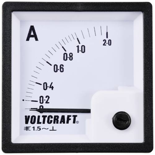 VOLTCRAFT AM-72X72/1A AM-72X72/1A Analog-Einbaumessgerät AM-72X72/1A 1A Dreheisen von VOLTCRAFT