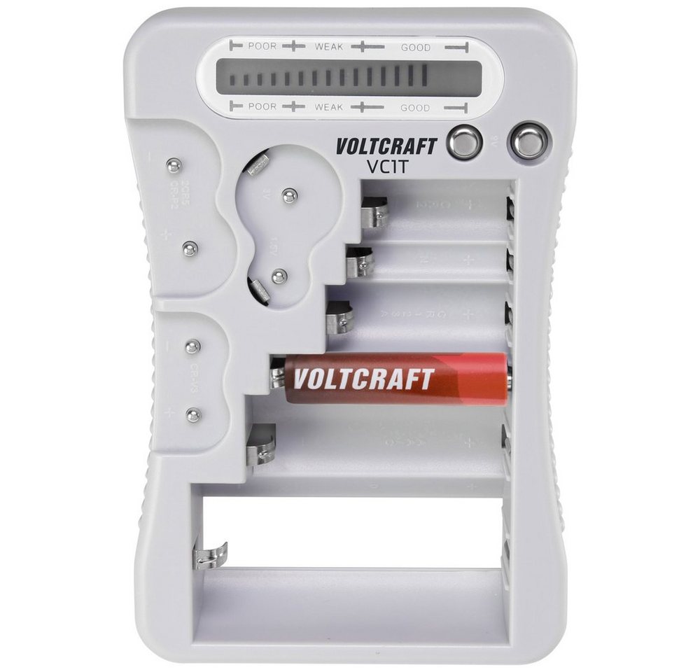 VOLTCRAFT Batterietester VOLTCRAFT Batterietester VC1T Messbereich (Batterietester) 1,5 V, 3 V, (VC1T) von VOLTCRAFT