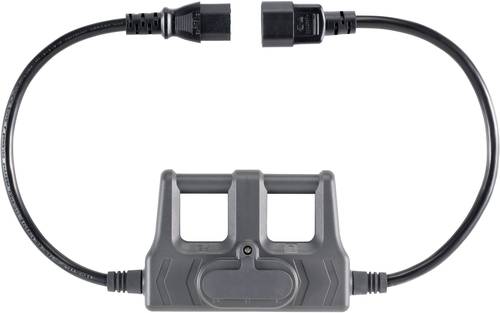 VOLTCRAFT CAA-1L 10 Messadapter Kaltgeräte-Stecker C14 - Kaltgeräte-Buchse C13 Dunkelgrau von VOLTCRAFT