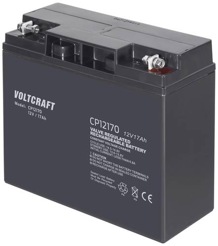 VOLTCRAFT CE12V/17Ah VC-12713975 Bleiakku 12V 17Ah Blei-Vlies (AGM) (B x H x T) 181 x 167 x 77mm M5- von VOLTCRAFT