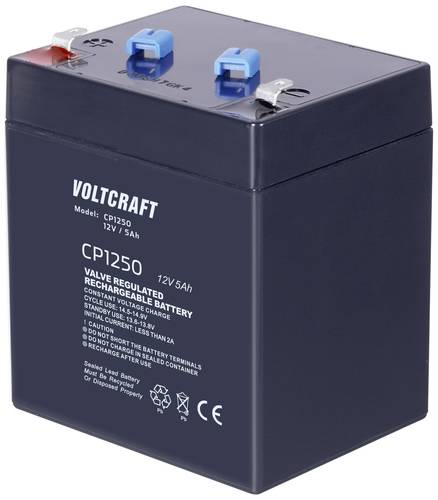 VOLTCRAFT CE12V/5Ah VC-12713985 Bleiakku 12V 5Ah Blei-Vlies (AGM) (B x H x T) 90 x 107 x 70mm Flachs von VOLTCRAFT