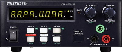 VOLTCRAFT CPPS-320-42 Labornetzgerät, einstellbar 0.02 - 42 V/DC 0.01 - 20 A 320 W USB fernsteuerbar, programmierbar, Au (CPPS-320-42) von VOLTCRAFT