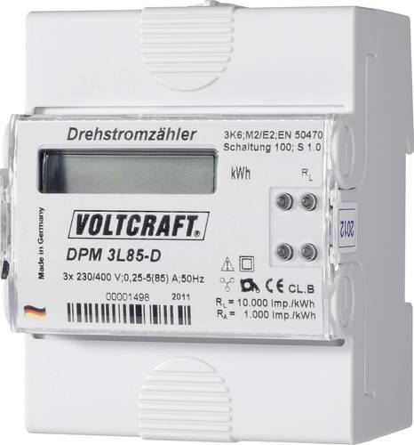 VOLTCRAFT DPM 3L85-D Drehstromzähler digital 85A MID-konform: Nein 1St. von VOLTCRAFT