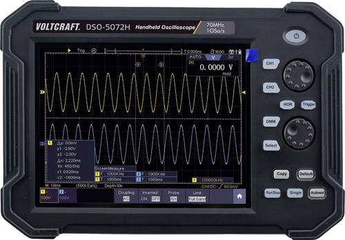 VOLTCRAFT DSO-5072H Hand-Oszilloskop 70MHz 2-Kanal 1 GSa/s 40 Mpts 8 Bit Digital-Speicher (DSO), Han von VOLTCRAFT