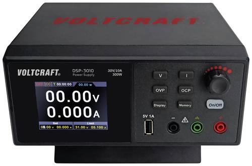 VOLTCRAFT DSP-3010 Labornetzgerät, einstellbar 0 - 30V 0 - 10A 300W USB 2.0 Buchse A fernsteuerbar von VOLTCRAFT