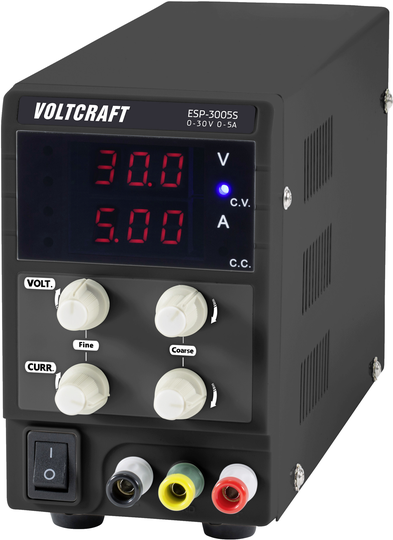 VOLTCRAFT ESP-3005S Labornetzgerät, einstellbar 0 - 30 V 0 - 5 A 150 W Steckanschluss 4 mm schmale Bauform Anzahl Ausgänge 1 x (VC-12839630) von VOLTCRAFT
