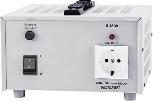 VOLTCRAFT IT-1500 Labor-Trenntrafo Festspannung 1500 VA 230 V/AC (max.) von VOLTCRAFT