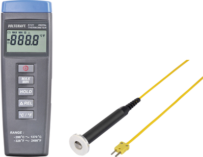 VOLTCRAFT K101 + TP 302 Temperatur-Messgerät -200 bis +1370 °C Fühler-Typ K VOLTCRAFT K101 + TP 302 Temperatur-Messgerät -200 bis +1370 °C Fühler-Typ K von VOLTCRAFT