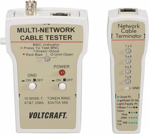 VOLTCRAFT Kabeltester CT-1 CT-1 Geeignet für RJ-45, BNC von VOLTCRAFT