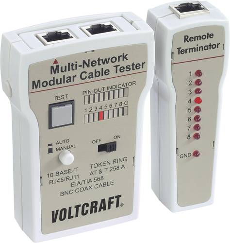 VOLTCRAFT Kabeltester CT-2 CT-2 Geeignet für RJ-45, BNC, RJ-11 von VOLTCRAFT