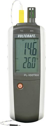 VOLTCRAFT Luftfeuchtemessgerät (Hygrometer) PL-100TRH 0% rF 100% rF -200°C +1372°C kalibriert: We von VOLTCRAFT