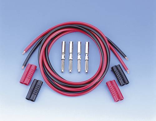 VOLTCRAFT MS 4041/2*1 Messleitungs-Set [Lamellenstecker 4mm - Lamellenstecker 4 mm] 1.00m Schwarz, R von VOLTCRAFT
