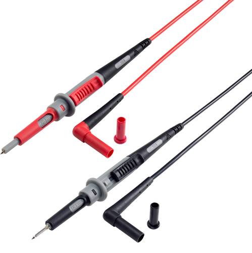VOLTCRAFT MS-4PS Sicherheits-Messleitung [4mm Sicherheits-Stecker - Prüfspitze] 1.00m Schwarz, Rot von VOLTCRAFT