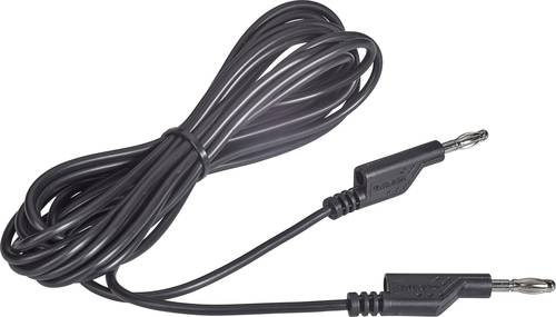 VOLTCRAFT MS5/SW Messleitung [Lamellenstecker 4mm - Lamellenstecker 4 mm] 5.00m Schwarz 1St. von VOLTCRAFT