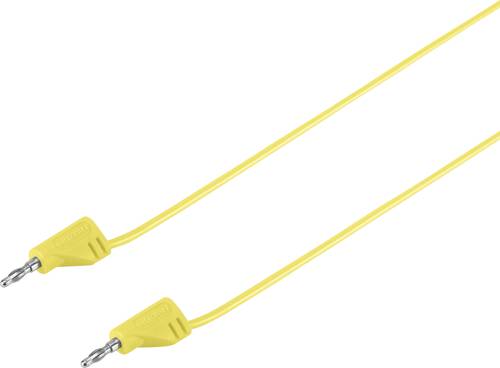 VOLTCRAFT MSB-200 Messleitung [Lamellenstecker 2mm - Lamellenstecker 2 mm] 0.90m Gelb 1St. von VOLTCRAFT
