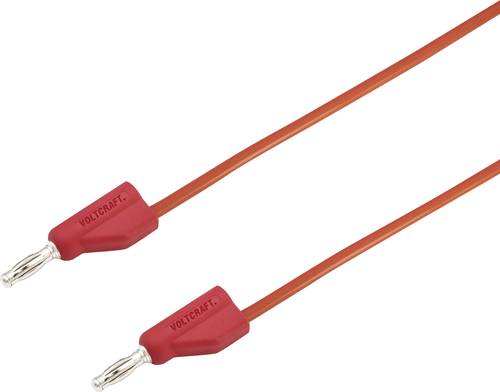 VOLTCRAFT MSB-300 Messleitung [Lamellenstecker 4mm - Lamellenstecker 4 mm] 1.00m Rot 1St. von VOLTCRAFT