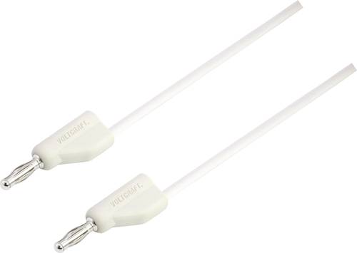 VOLTCRAFT MSB-300 Messleitung [Lamellenstecker 4mm - Lamellenstecker 4 mm] 2.00m Weiß 1St. von VOLTCRAFT