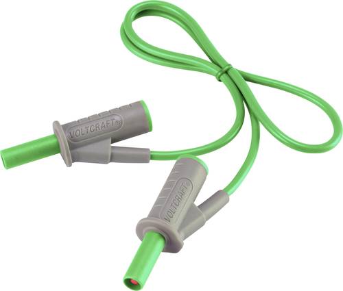 VOLTCRAFT MSB-501 Sicherheits-Messleitung [Lamellenstecker 4mm - Lamellenstecker 4 mm] 0.50m Grün 1 von VOLTCRAFT