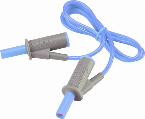 VOLTCRAFT MSB-501 Sicherheits-Messleitung [Lamellenstecker 4mm - Lamellenstecker 4 mm] 0.75m Blau 1S von VOLTCRAFT