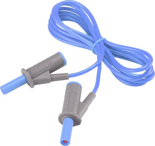 VOLTCRAFT MSB-501 Sicherheits-Messleitung [Lamellenstecker 4mm - Lamellenstecker 4 mm] 1.50m Blau 1S von VOLTCRAFT