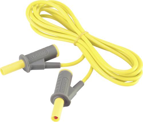VOLTCRAFT MSB-501 Sicherheits-Messleitung [Lamellenstecker 4mm - Lamellenstecker 4 mm] 2.00m Gelb 1S von VOLTCRAFT