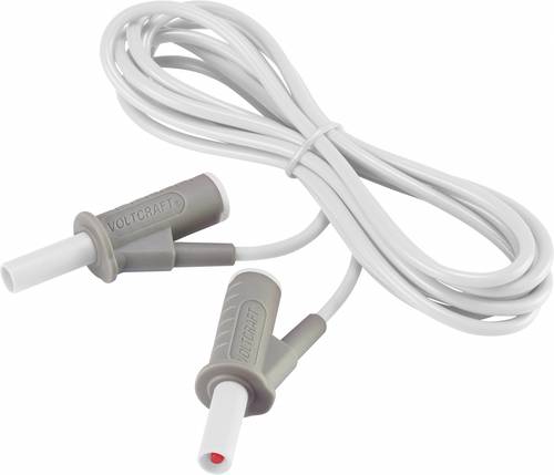 VOLTCRAFT MSB-501 Sicherheits-Messleitung [Lamellenstecker 4mm - Lamellenstecker 4 mm] 2.00m Weiß 1 von VOLTCRAFT
