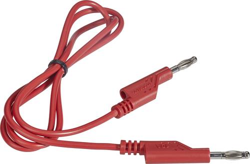 VOLTCRAFT Messleitung [Lamellenstecker 4mm - Lamellenstecker 4 mm] 1.00m Rot 1St. von VOLTCRAFT