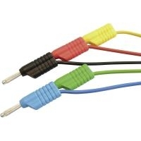 VOLTCRAFT Messleitungs-Set [ Lamellenstecker 4 mm - Lamellenstecker 4 mm] 1.00 m Rot, Schwarz, Blau, Grün, Gelb Voltcra (Voltcraft MS 4100S) von VOLTCRAFT