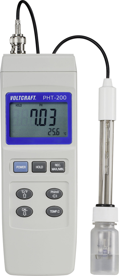 VOLTCRAFT PHT-200 Kombi-Messgerät pH-Wert, Redox (ORP) (VC-8330290) von VOLTCRAFT